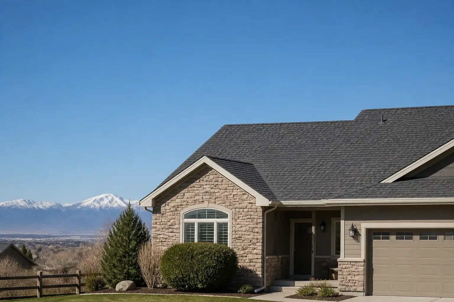 Quiet Denver home with a finished roof repair and open space