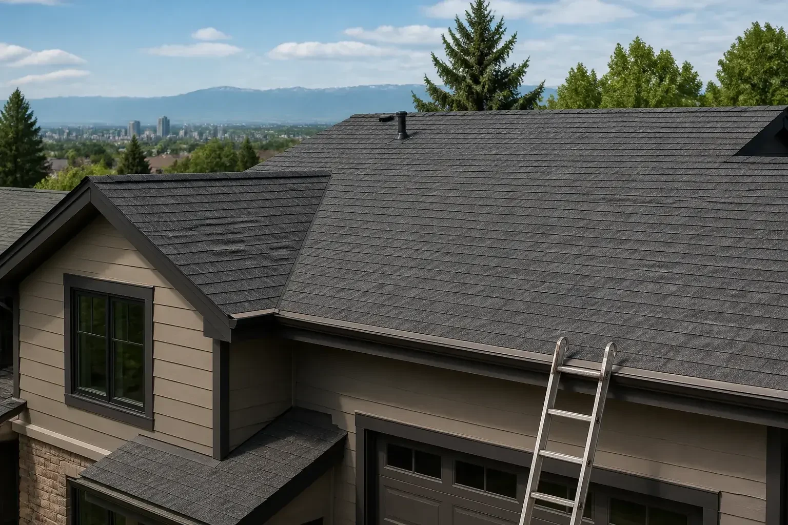 Well-maintained roof prepared for inspection