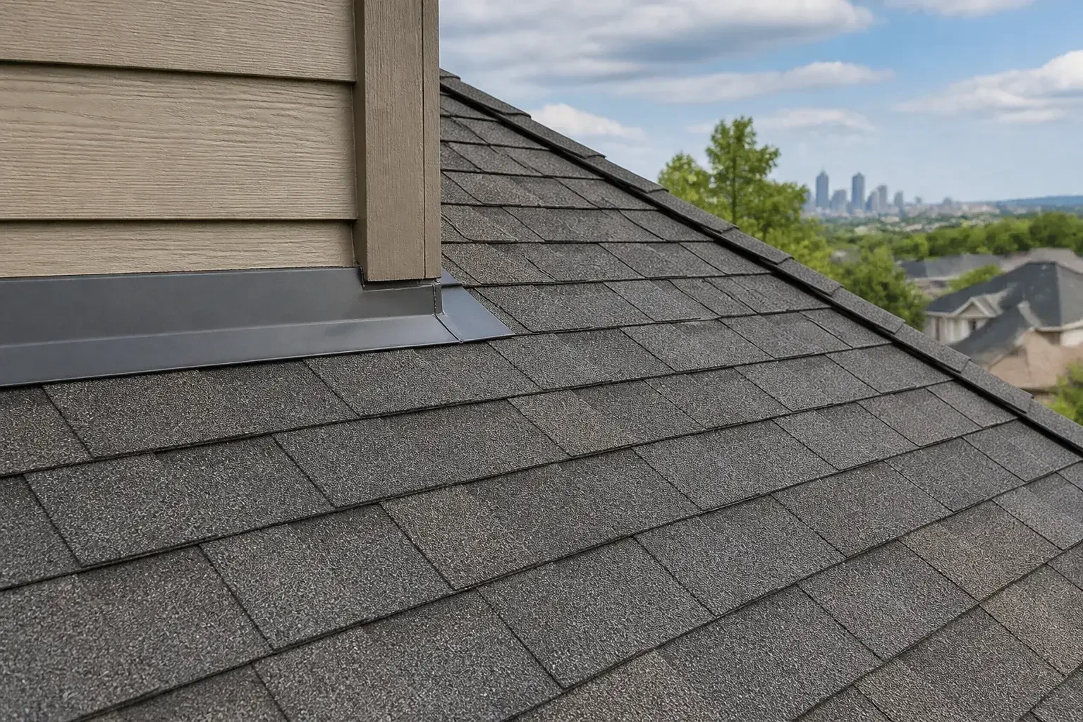 Finished roof repair on a Denver home roof