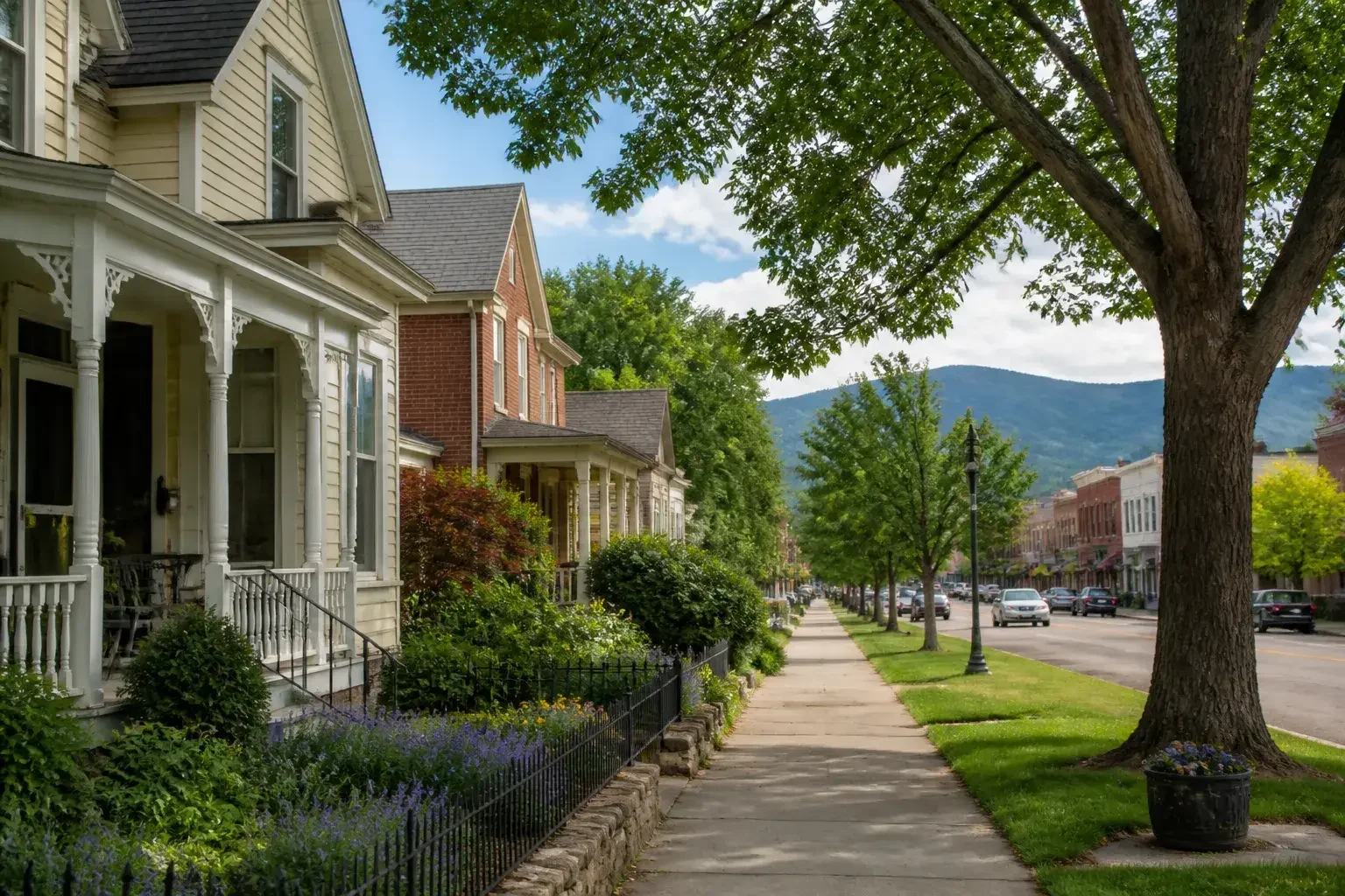Littleton neighborhood with leafy streets
